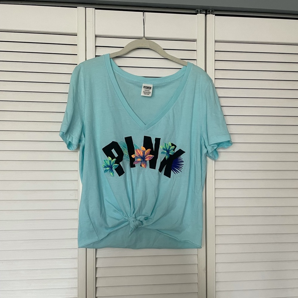 PINK VS v-neck crop top